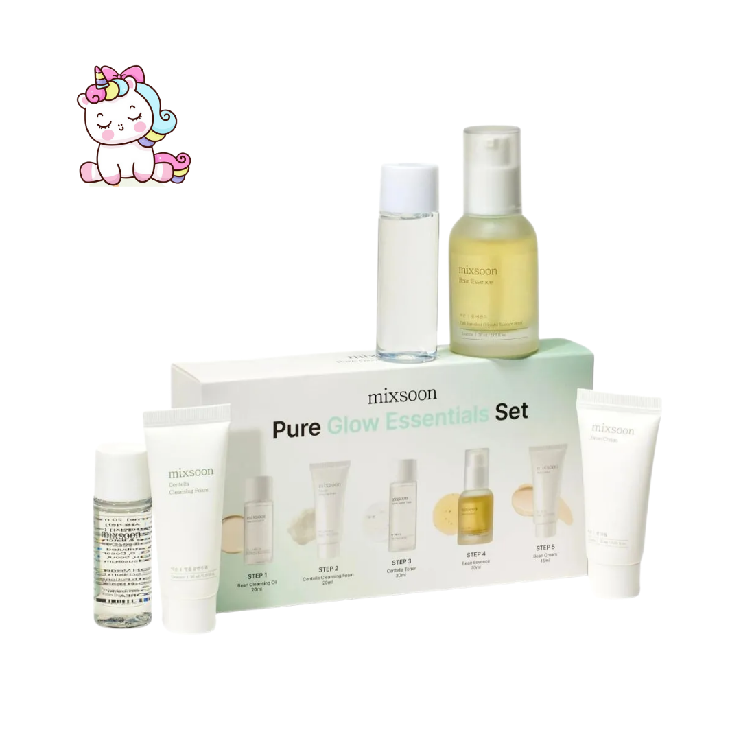 Mixsoon Pure Glow Essentials Set – Set de Cuidado Facial 5 Piezas