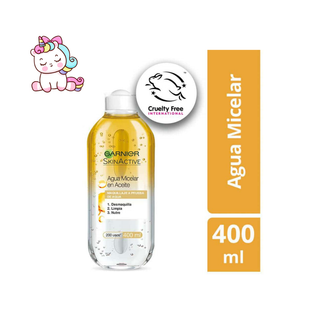 Agua Micelar Bifásica con Aceite Garnier SkinActive – 400 ml