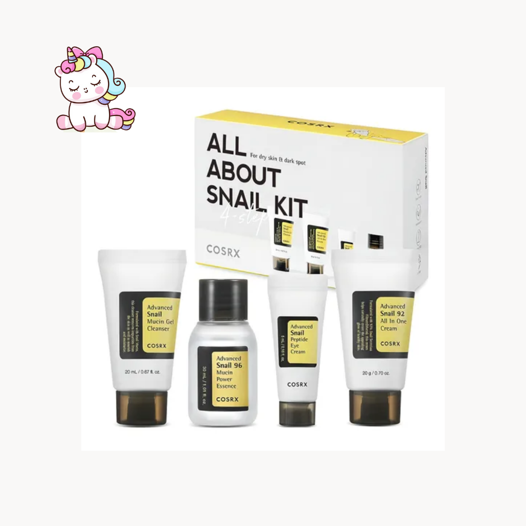 COSRX All About Snail Kit 4-Step – Rutina Facial con Mucina de Caracol